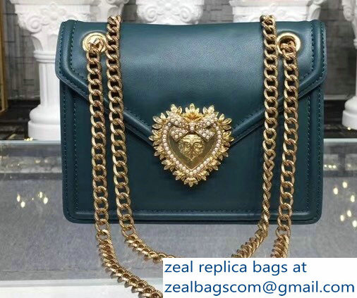 Dolce & Gabbana Medium Devotion Shoulder Bag Green 2018 - Click Image to Close